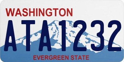 WA license plate ATA1232
