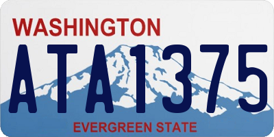 WA license plate ATA1375
