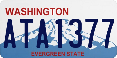 WA license plate ATA1377