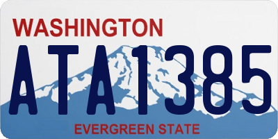 WA license plate ATA1385
