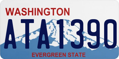 WA license plate ATA1390