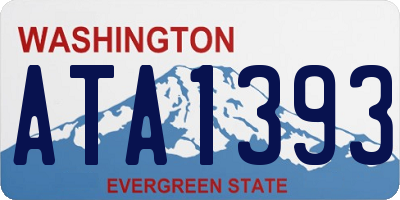 WA license plate ATA1393