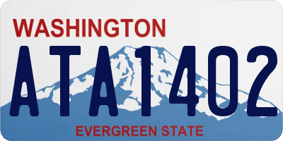 WA license plate ATA1402