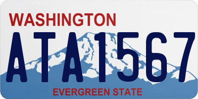 WA license plate ATA1567