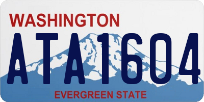 WA license plate ATA1604