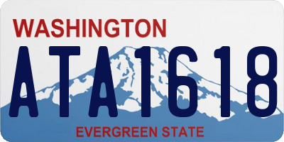 WA license plate ATA1618