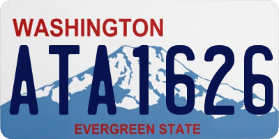 WA license plate ATA1626