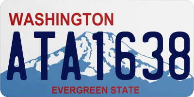 WA license plate ATA1638