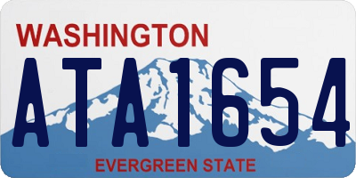 WA license plate ATA1654