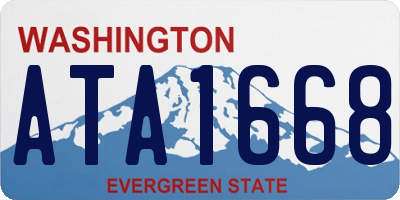 WA license plate ATA1668