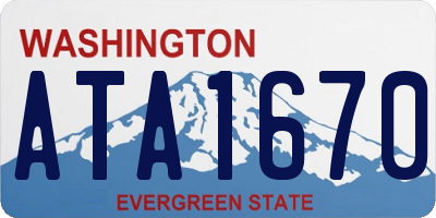 WA license plate ATA1670