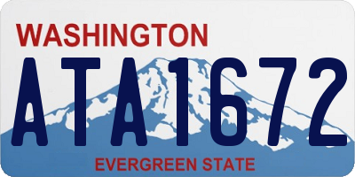 WA license plate ATA1672