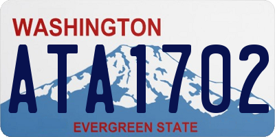 WA license plate ATA1702