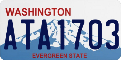 WA license plate ATA1703