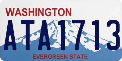 WA license plate ATA1713