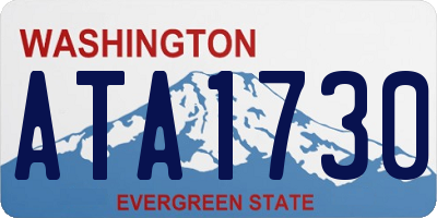 WA license plate ATA1730