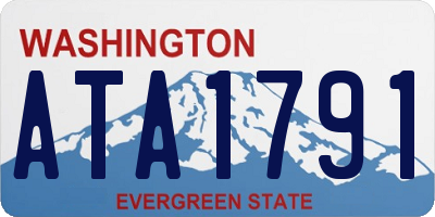 WA license plate ATA1791
