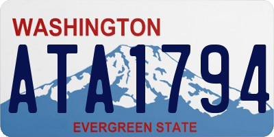 WA license plate ATA1794
