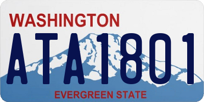 WA license plate ATA1801