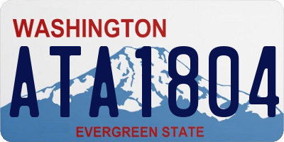 WA license plate ATA1804