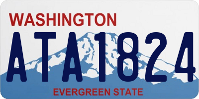 WA license plate ATA1824