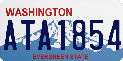 WA license plate ATA1854