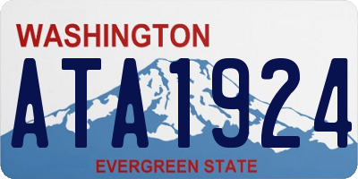 WA license plate ATA1924