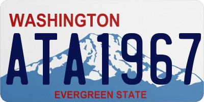 WA license plate ATA1967