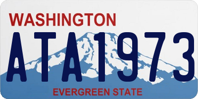 WA license plate ATA1973
