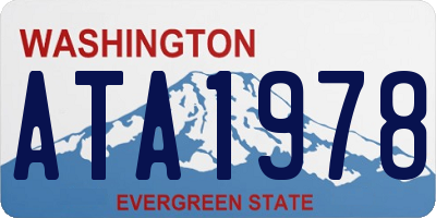 WA license plate ATA1978