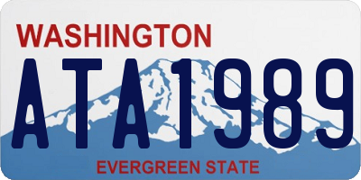 WA license plate ATA1989