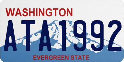 WA license plate ATA1992