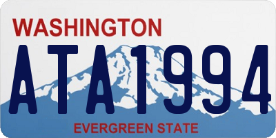 WA license plate ATA1994