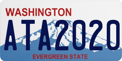 WA license plate ATA2020