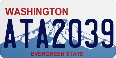 WA license plate ATA2039