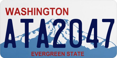 WA license plate ATA2047