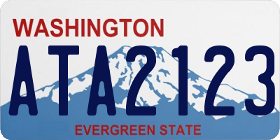 WA license plate ATA2123