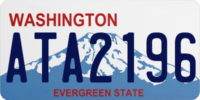 WA license plate ATA2196