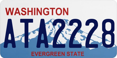 WA license plate ATA2228