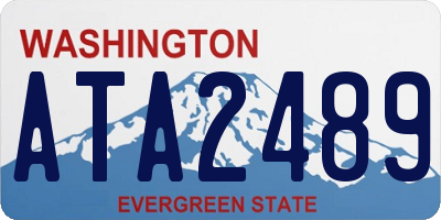WA license plate ATA2489