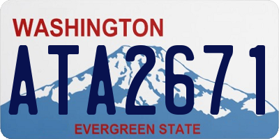 WA license plate ATA2671