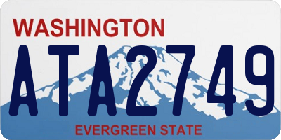 WA license plate ATA2749