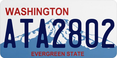 WA license plate ATA2802