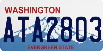 WA license plate ATA2803