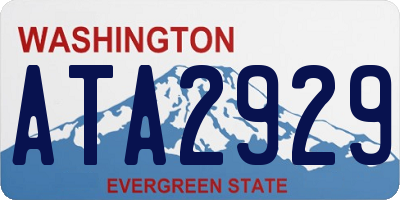 WA license plate ATA2929