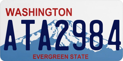 WA license plate ATA2984
