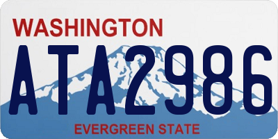 WA license plate ATA2986