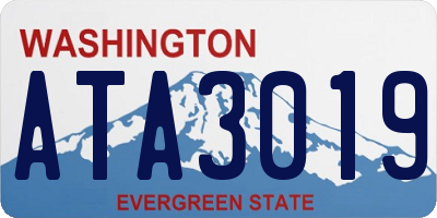 WA license plate ATA3019