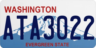 WA license plate ATA3022