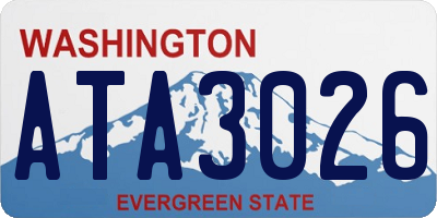 WA license plate ATA3026